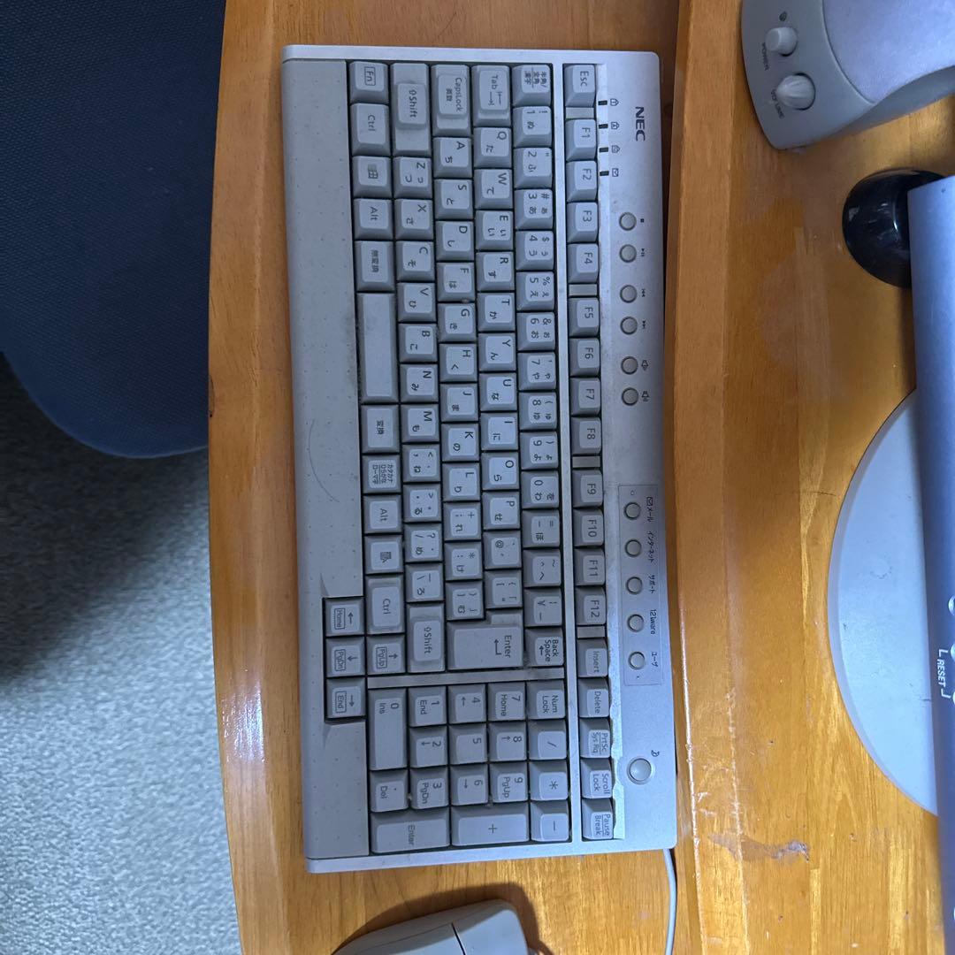 NECブラウン管 モニター ・キーボード・マウス・サイドスピーカー