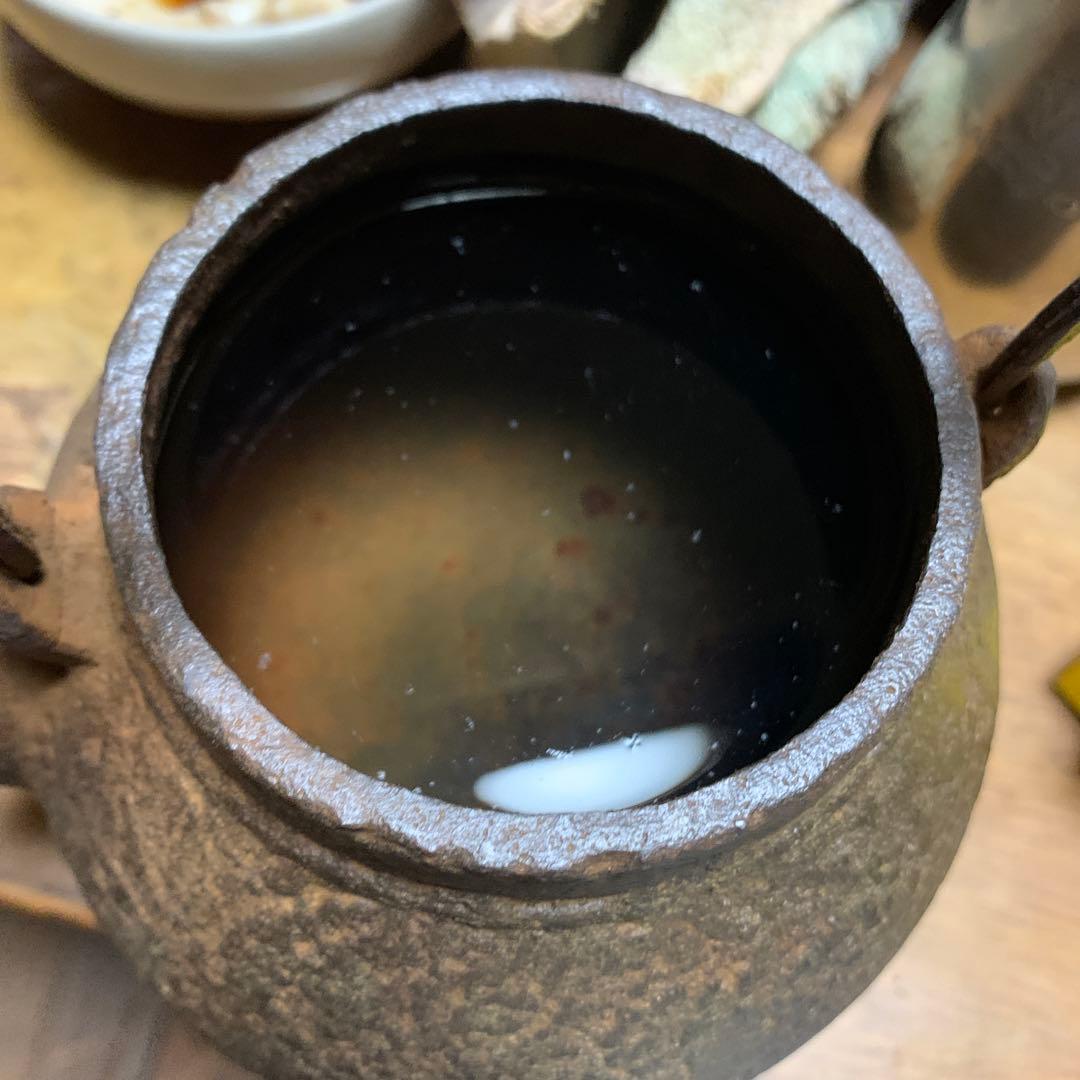 鉄瓶　小振　24時間以上水漏れなしでした。