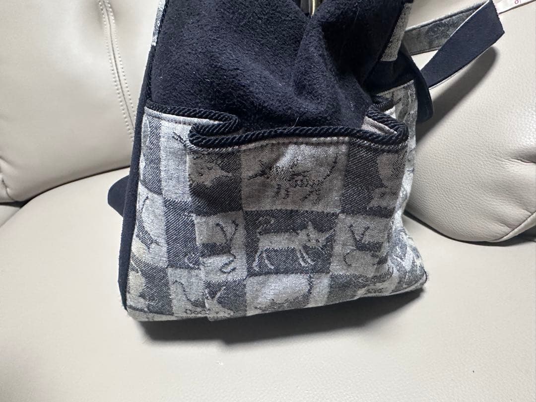 美品 猫プリント ボストンバッグ 中型