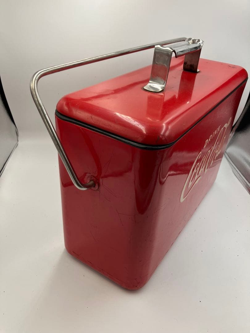 レア・希少　Coca-Cola 赤い金属製クーラー　クーラーボックス　コカコーラ