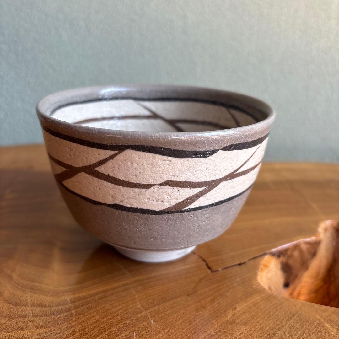 水野教雄作 練込 共箱 抹茶碗 茶道具