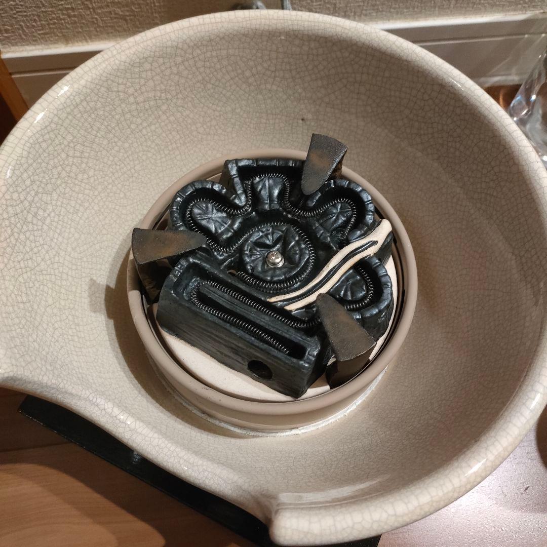 野々田商店 白さつま B 風炉型電熱器 風炉釜 土風炉 茶道具