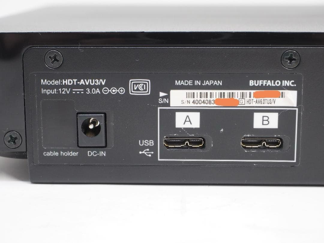 Buffalo HDT-AV6.0TU3/V　REGZA タイムシフトマシン対応