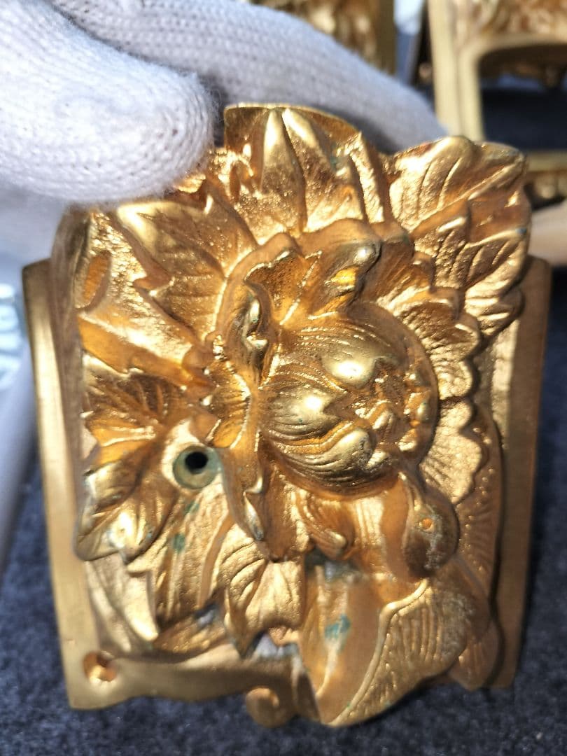 真鍮・金メッキ　神輿部品【角金具】