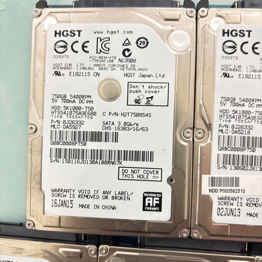 【750GB】【お買い得5個セット‼】★2.5インチ★内臓HDD★