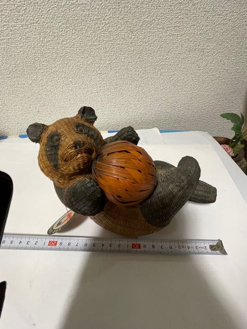 中国美術　竹編 パンダ