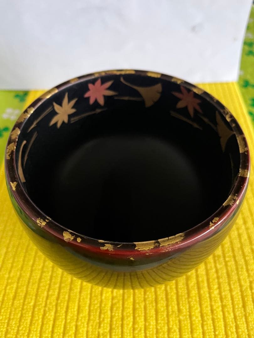 漆器 椀 絵柄 金箔装飾