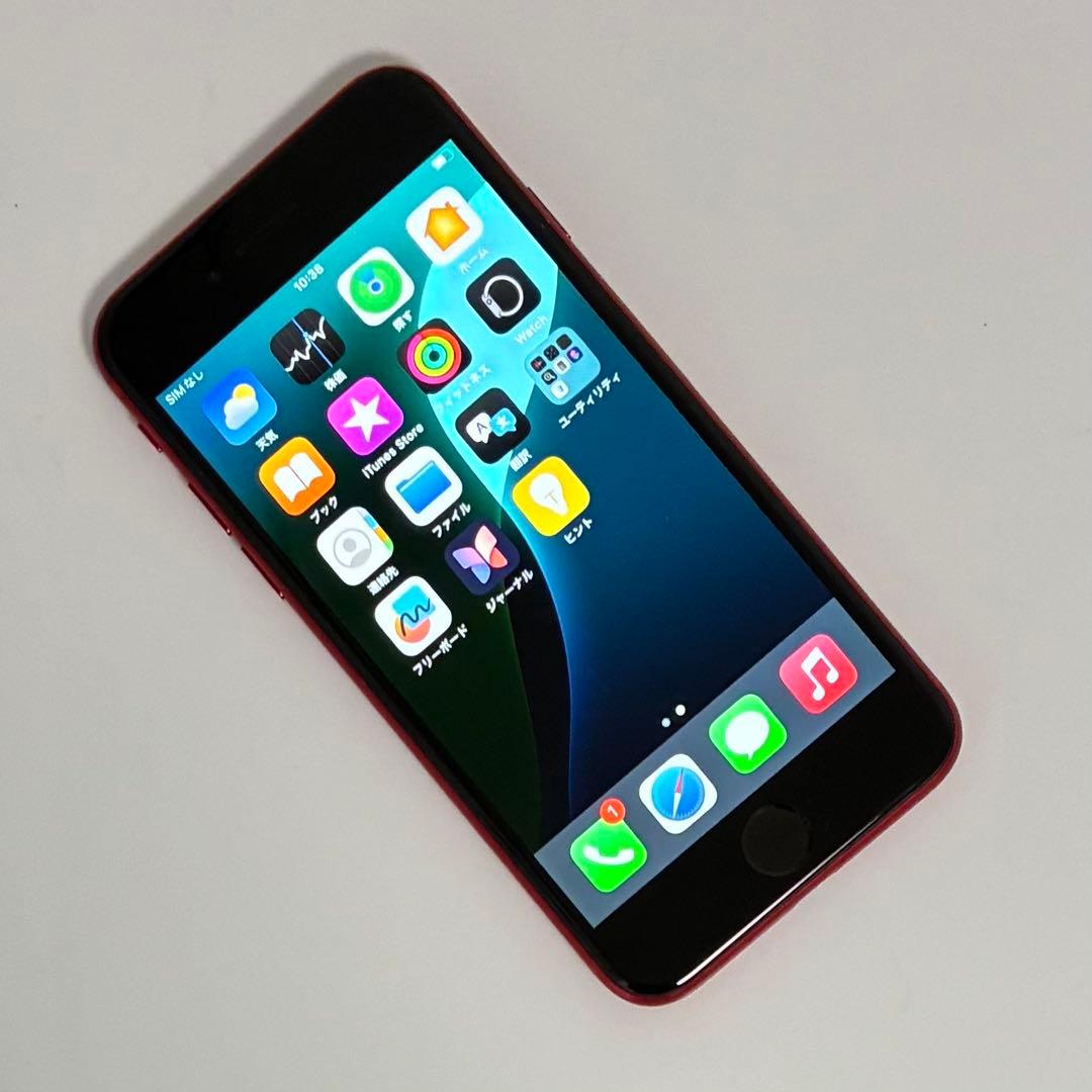 M75【電池新品　100％表示】iPhone SE2　128GB レッド