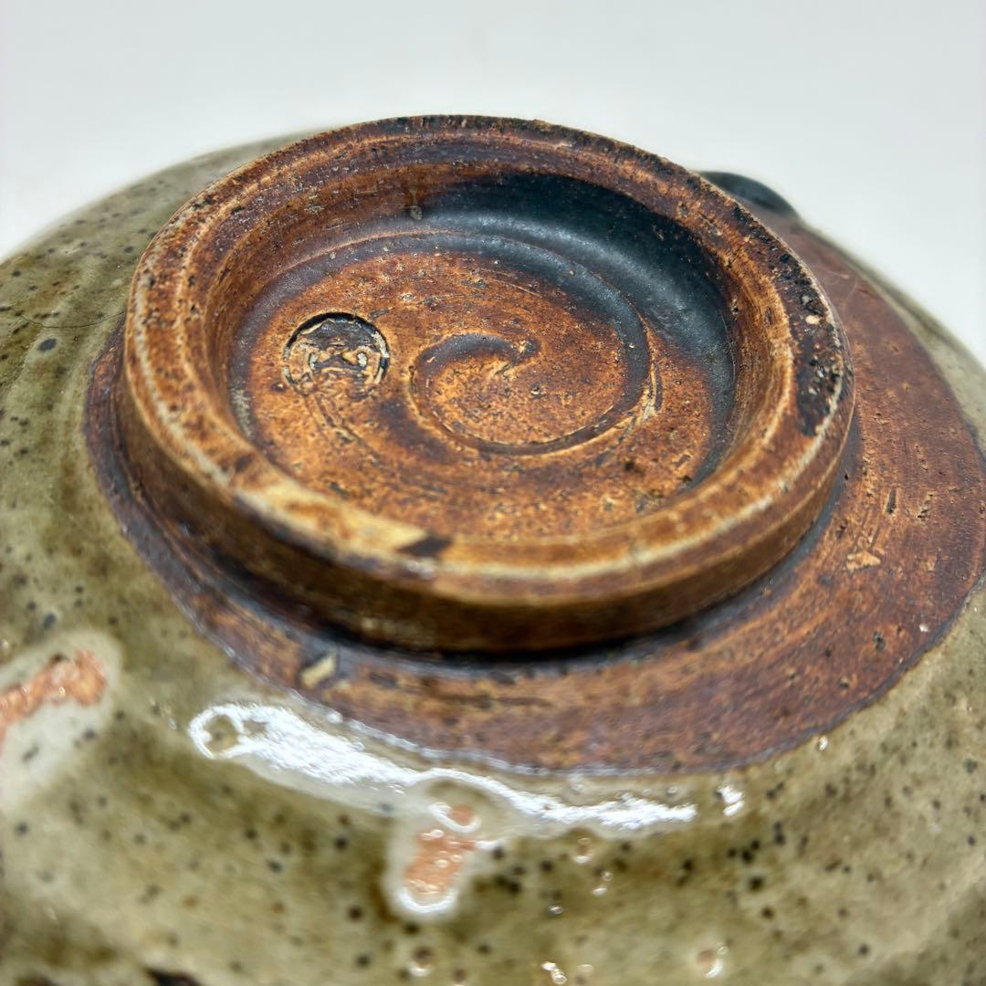 美品　茶道具　茶碗　古道具　多色陶器茶碗 在名　桐箱付#1001