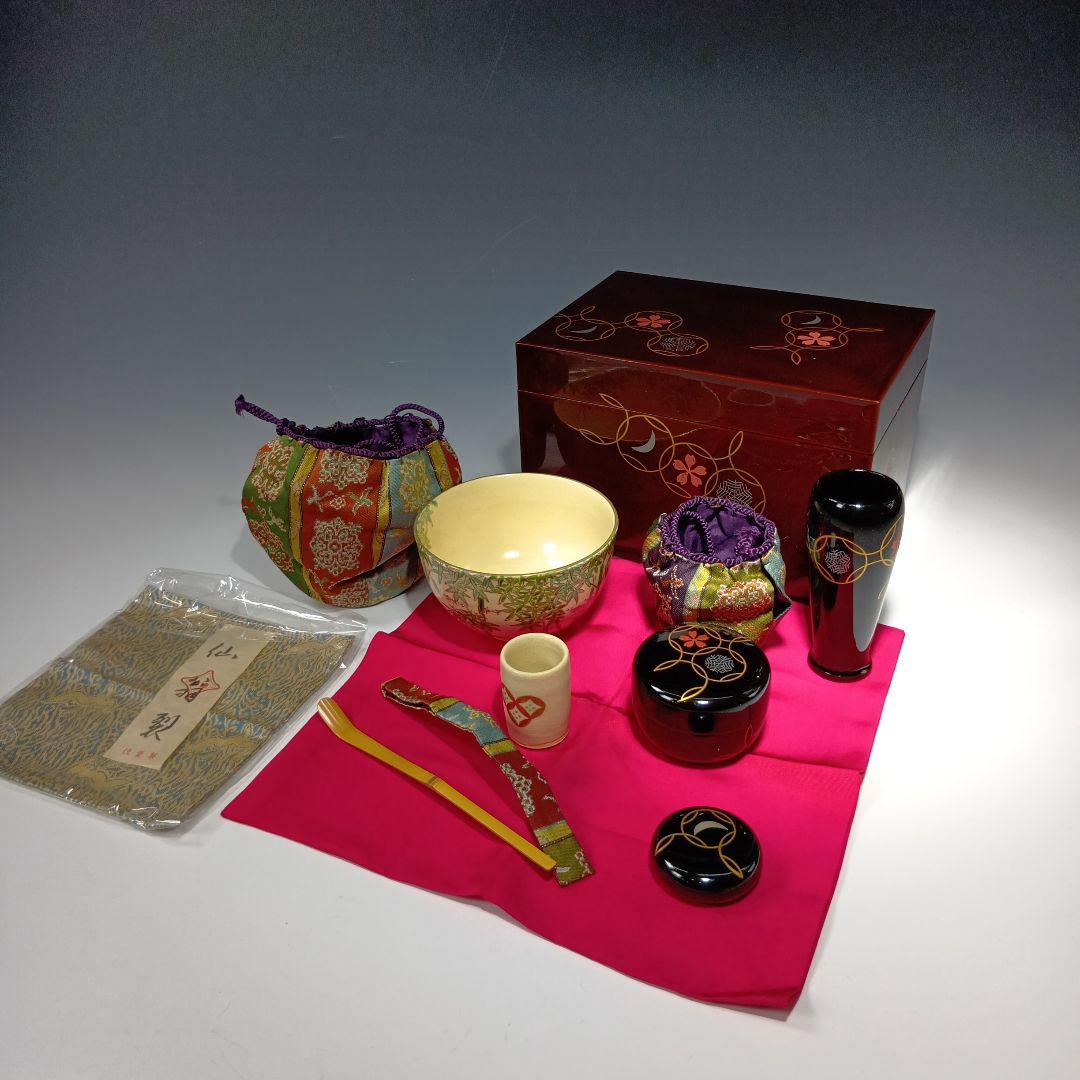最終値下げ茶道具　蒔絵茶箱一式