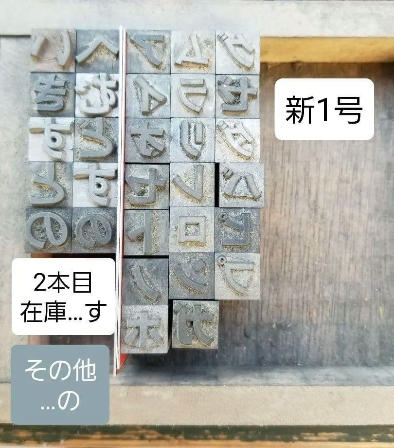 活字 新旧1号 ひらがな カタカナ ゴシック体 細字