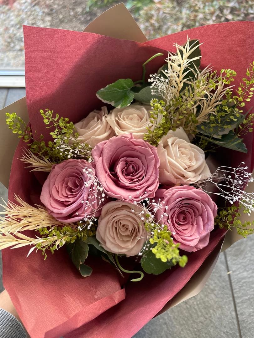 プリザーブドフラワーの花束