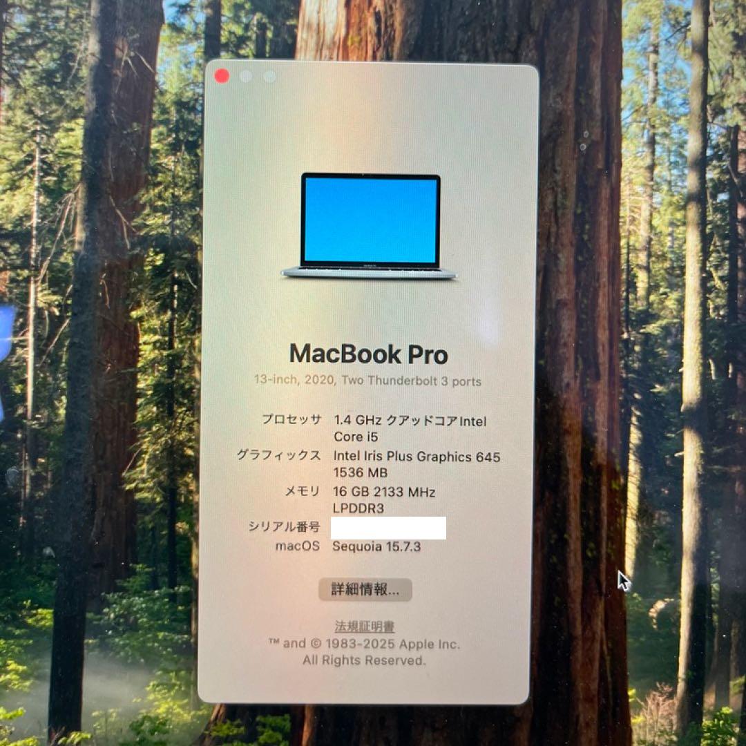 箱付き MacBook Pro 2020年 i5 16G 256G US配列