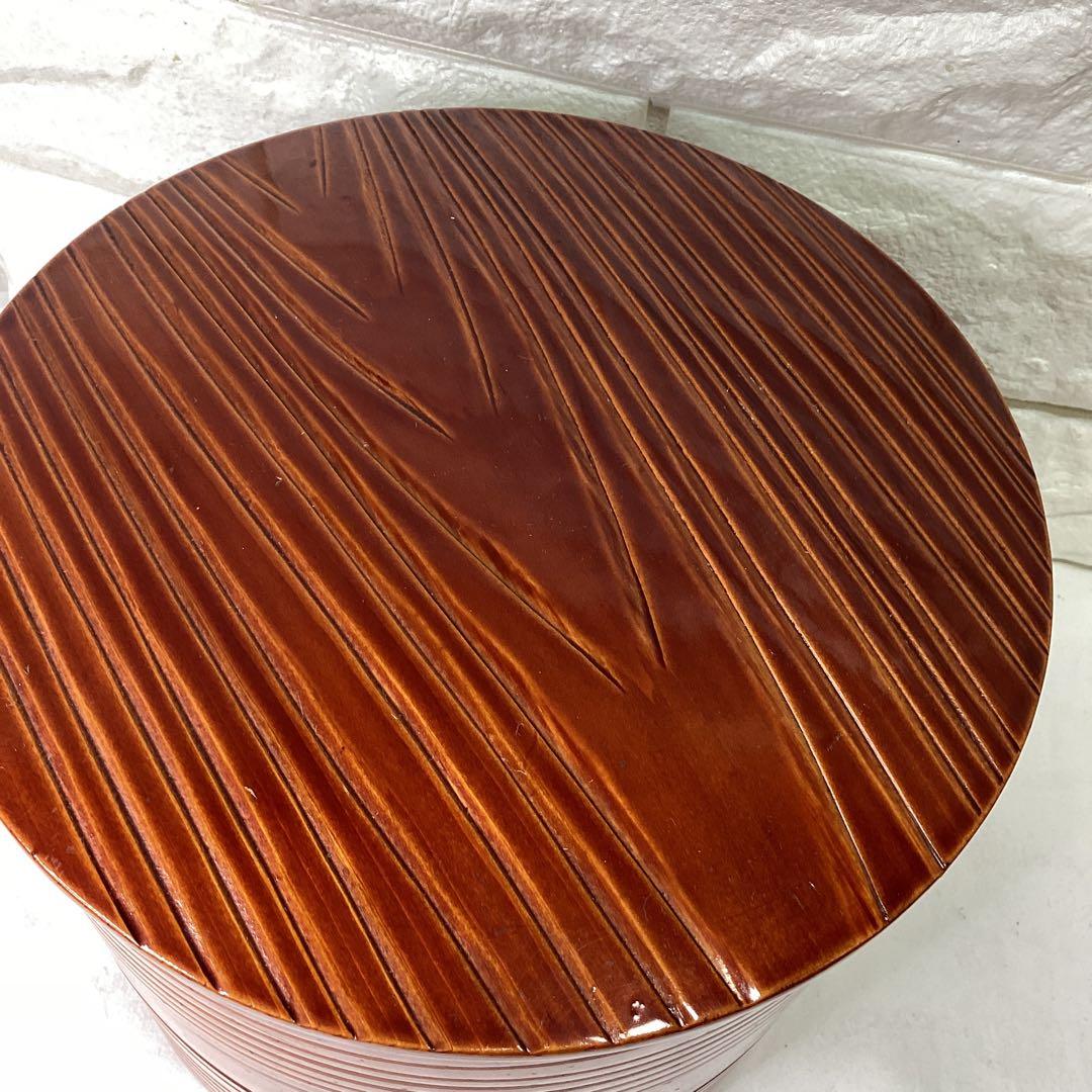 T 飛騨春慶　曲建水　茶道具　建水　直径17.5ｃｍ　高さ16ｃｍ