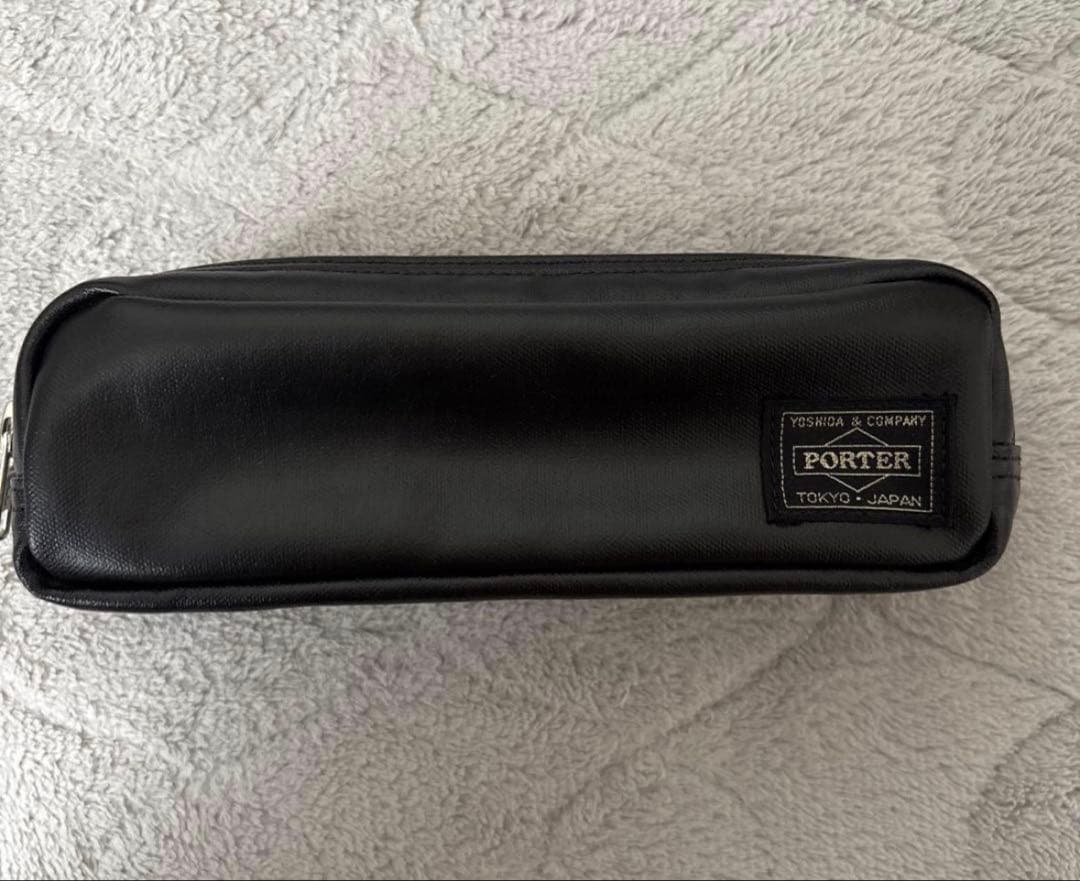 PORTER ブラックレザー 筆箱