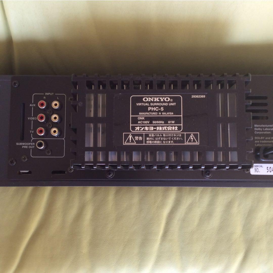 ONKYO VIRTUAL SURROUND UNIT PHC-5リモコン取説付