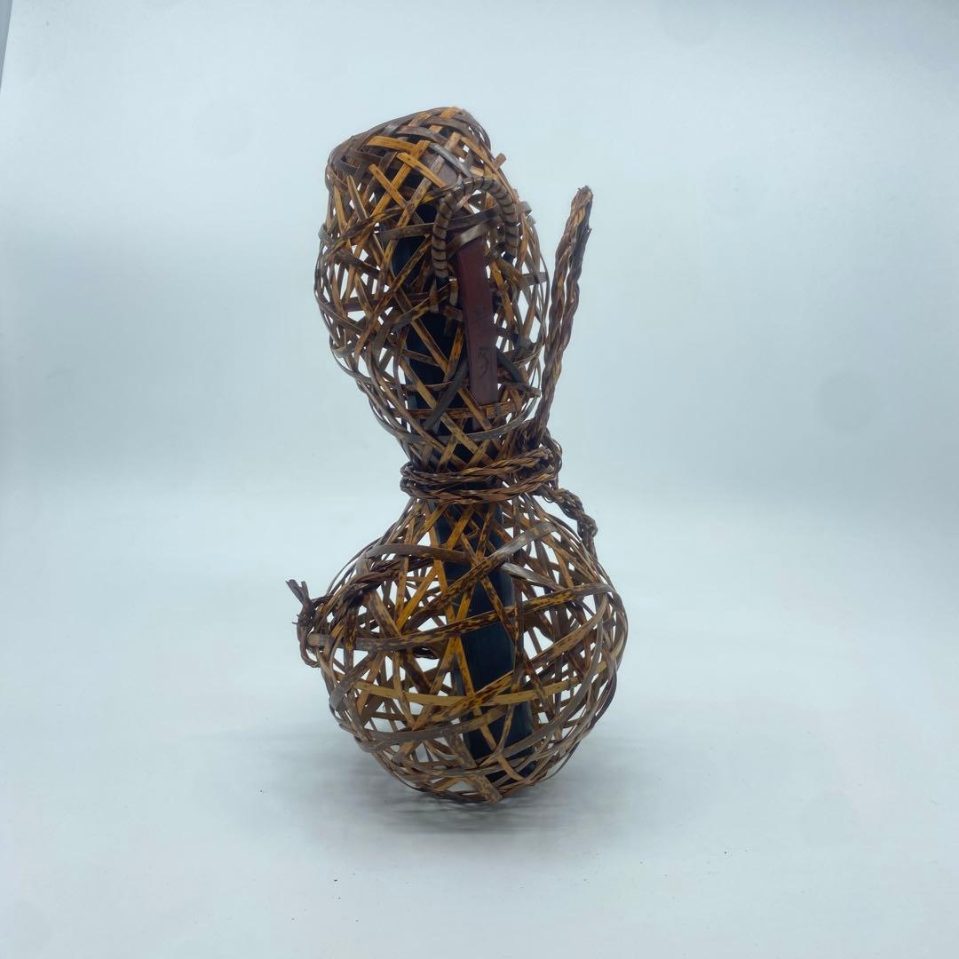 竹編み 掛花入 花器 高さ23cm 茶道具 箱付