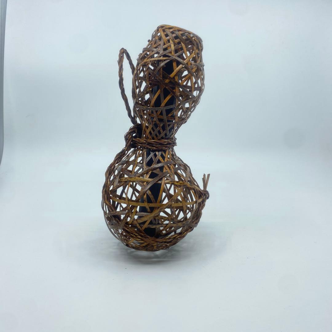 竹編み 掛花入 花器 高さ23cm 茶道具 箱付