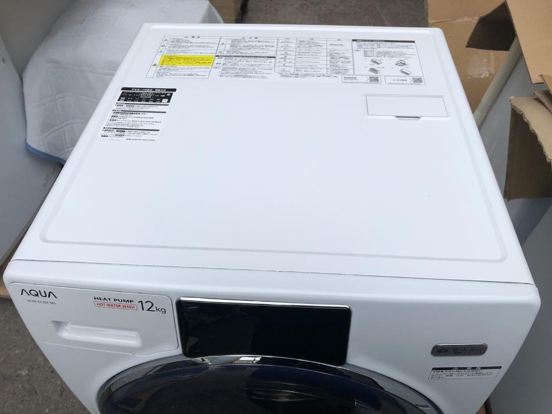 AQUA AQW-D12M ドラム式洗濯乾燥機 左開き 12kg 2022年製