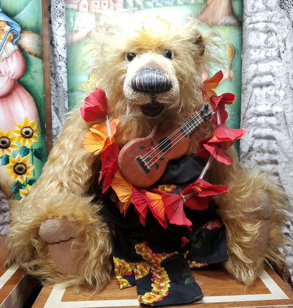2001年作家ハンドメイド1点もの ウクレレを持ったHAWAIAN X'MAS