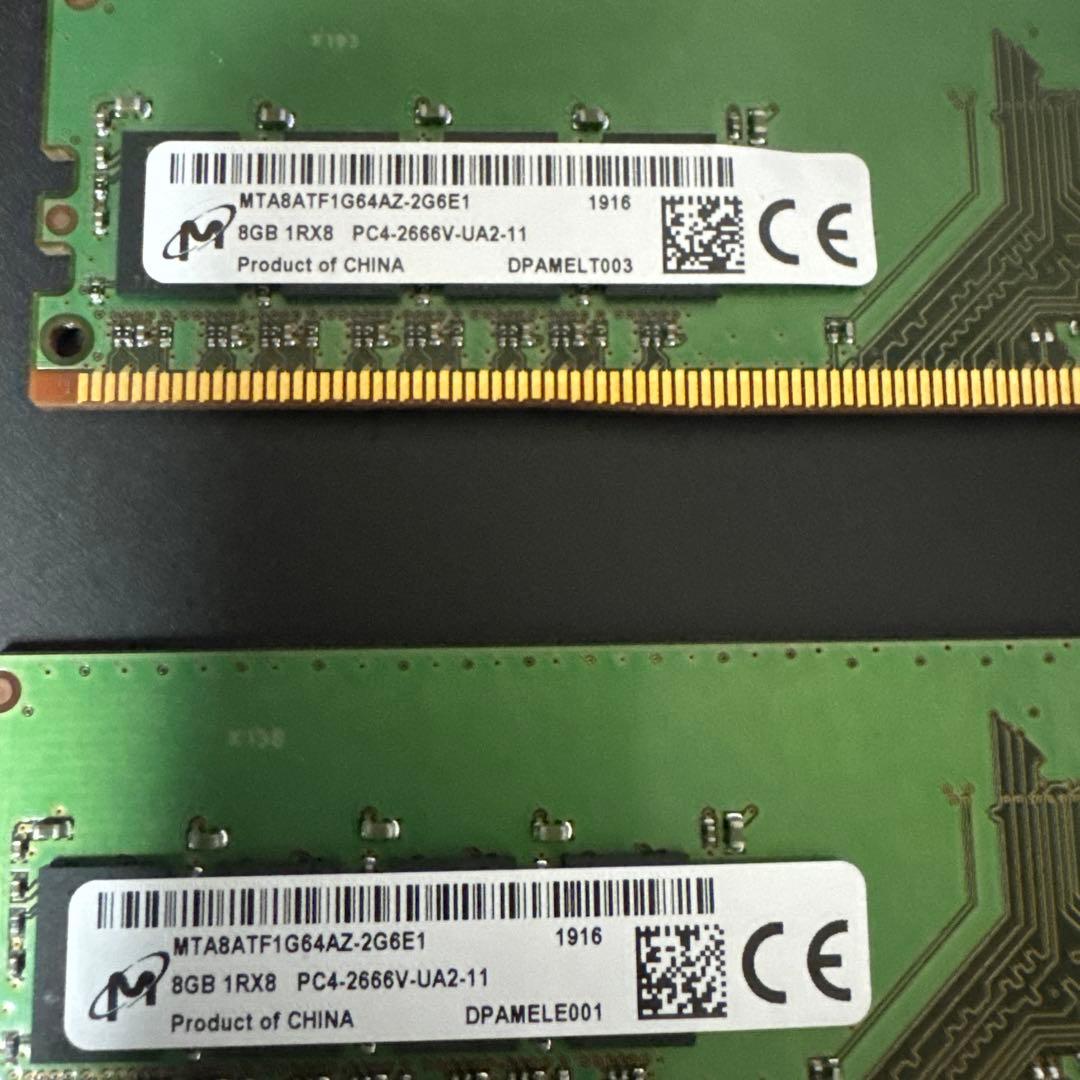 マイクロン　DDR4-2666V 8GB×2 16GB