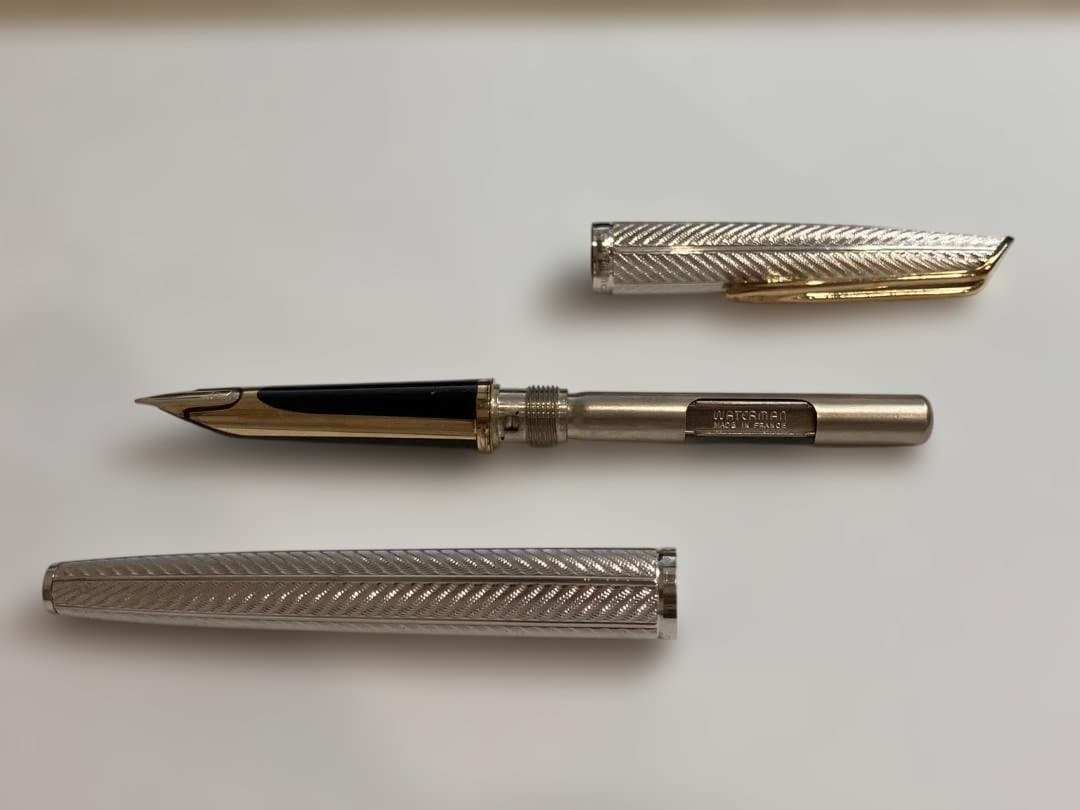 美品です！万年筆 WATERMAN C/F シルバー 18k ウォーターマン