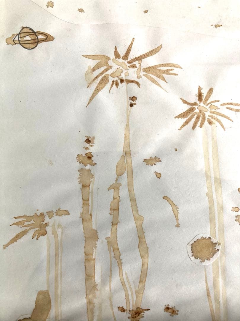 珈琲で描く宇宙記憶｜和紙 × アート ｜村松一樹×伊東コーヒー焙煎場 原画1点物
