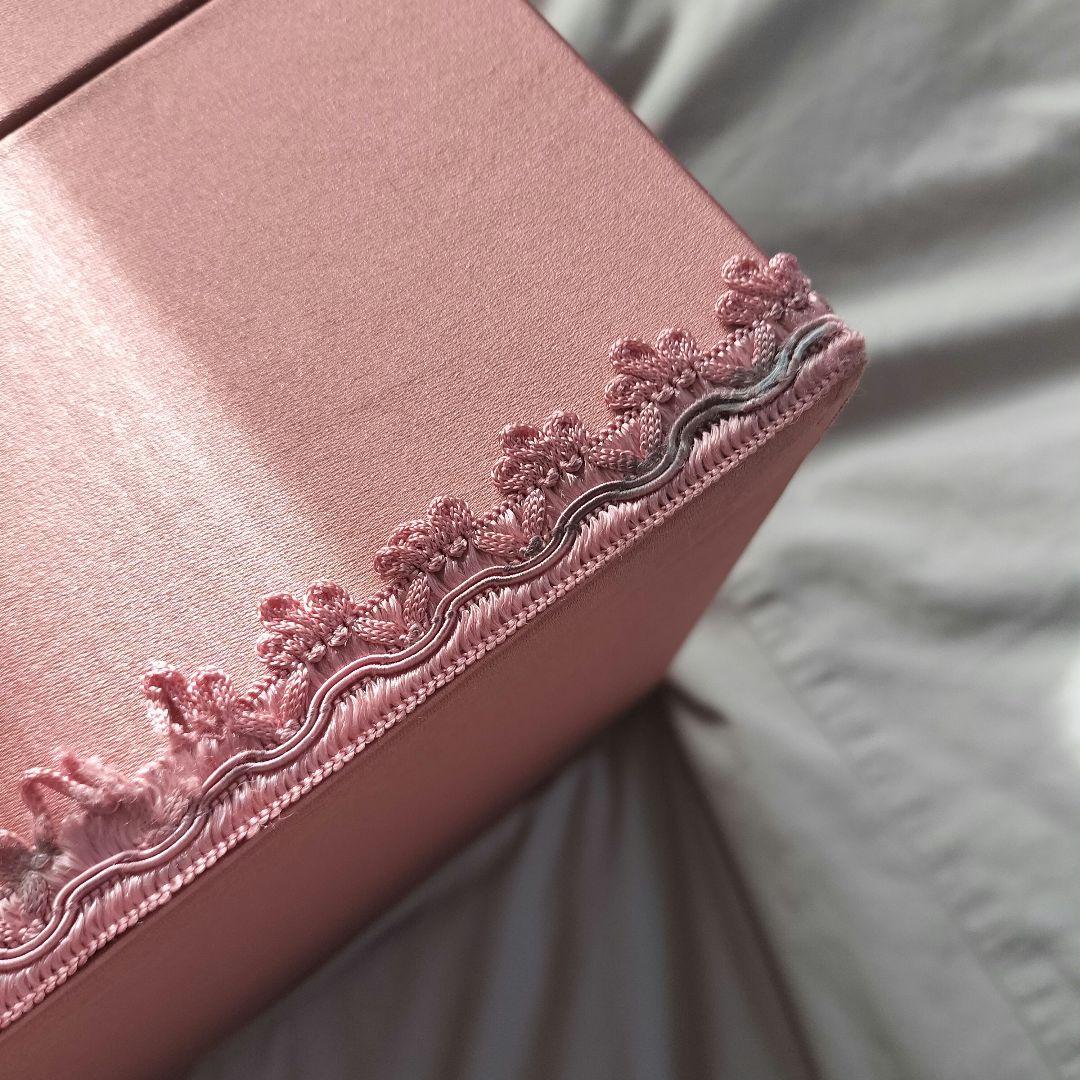 【希少】GUCCI アンティークピンク布張ボックス①　インテリアに