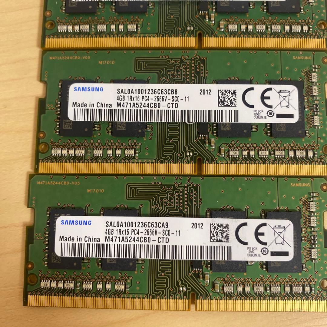 PC4-2666Vノート用メモリ 4GB