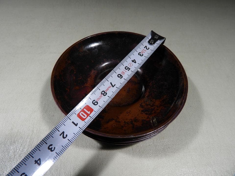 ●無銘名品 伝 初代 二代 重弘 造りか 古銅 斑紫銅無地 五客 本間琢斎彷彿