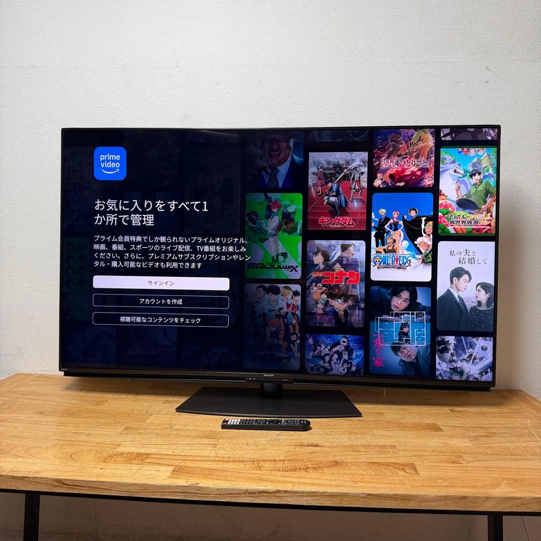 SHARP 60V型 4K 液晶テレビ AQUOS 4T-C60DN1 24年製