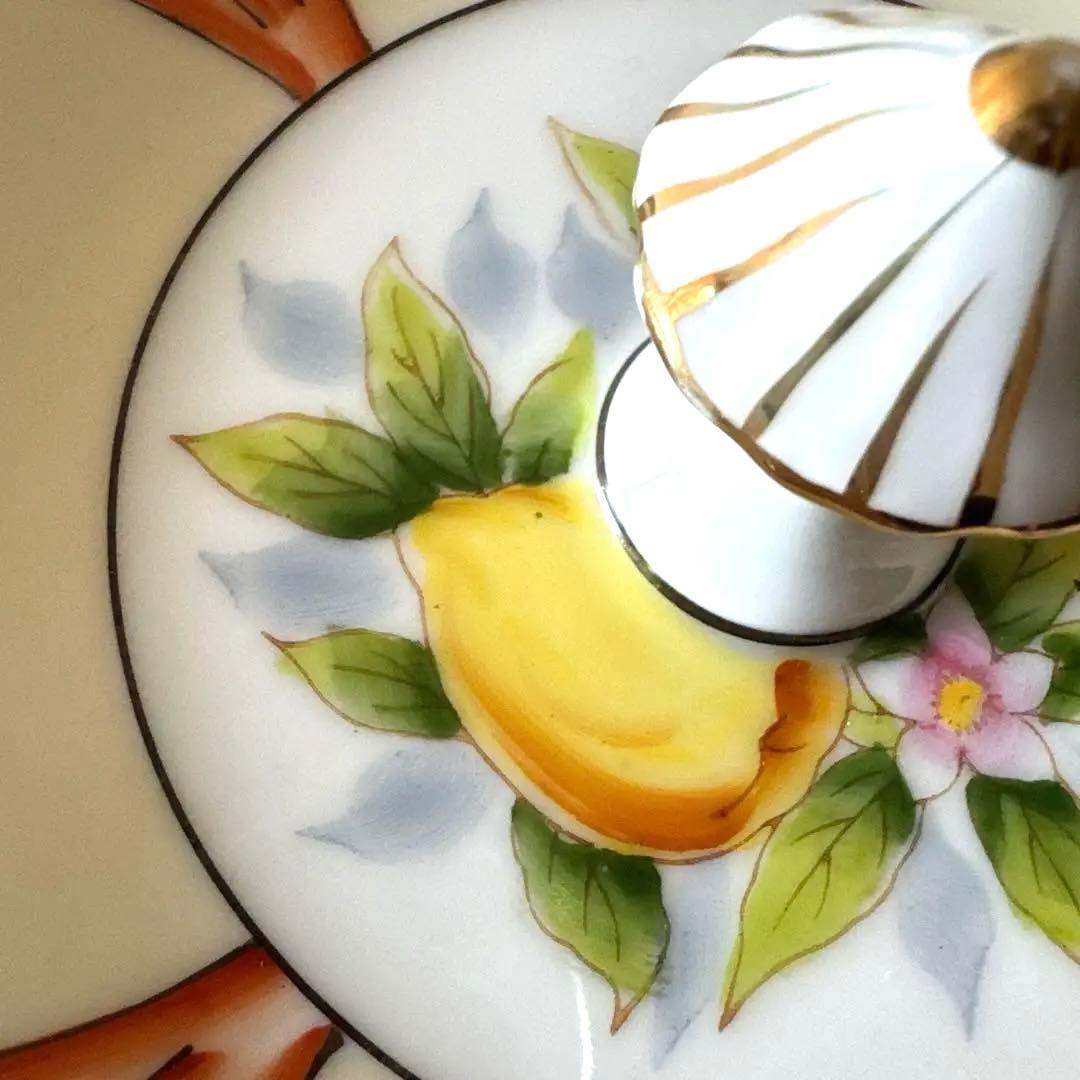 1918年 オールドノリタケ ハンドペイント檸檬トレー OldNoritake