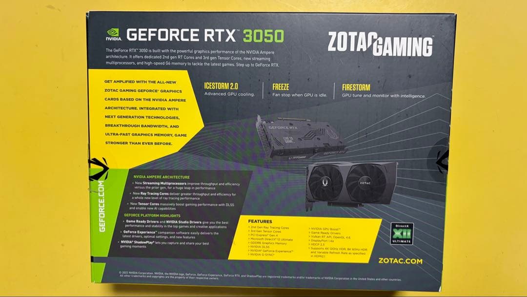 グラフィックボード・グラボ・ビデオカード ZOTAC GeForce RTX 3050 8GB Twin Edge OC