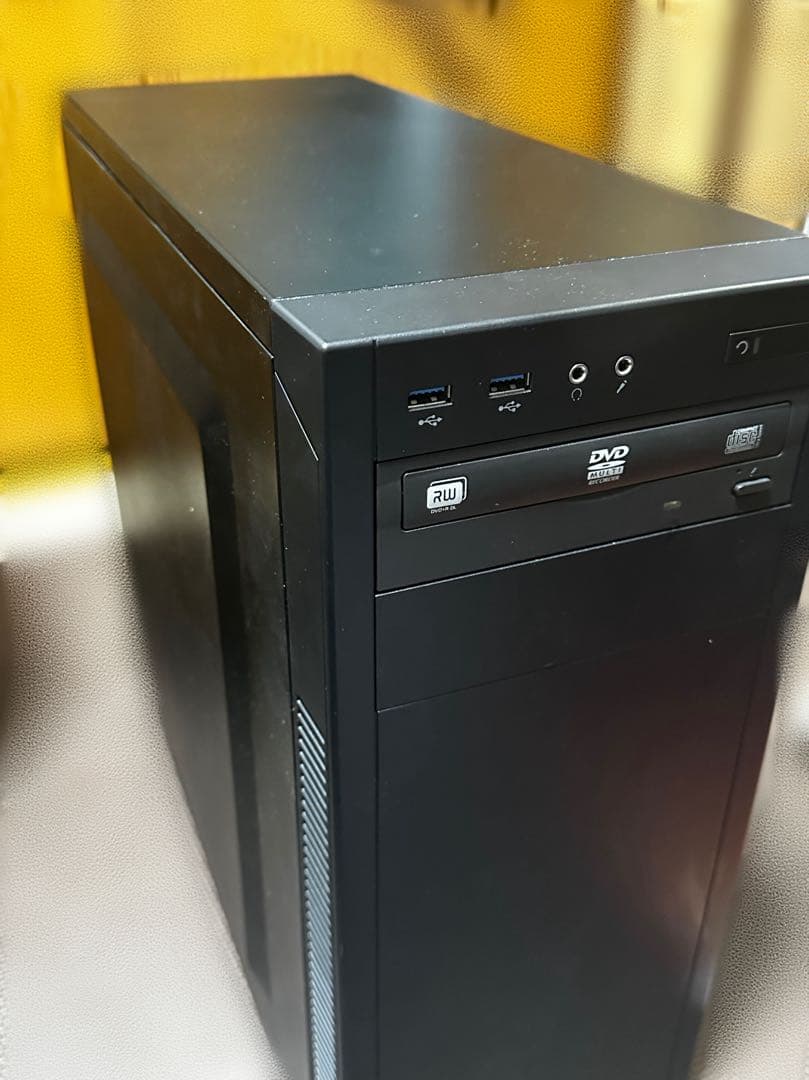 【PCケース】 デスクトップPC タワー型 DVDドライブ付き 電源ケーブルなし