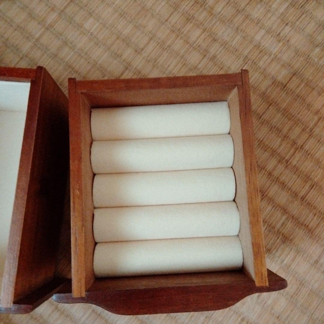 美品　茶屋産業　アクセサリーケース　オルゴール付　アンティーク　ビンテージ　木製