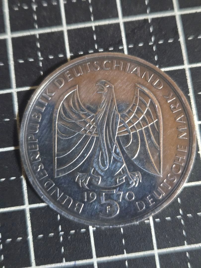 美品 ベートーヴェン 1970年 ドイツ 5マルク 銀貨 プルーフ