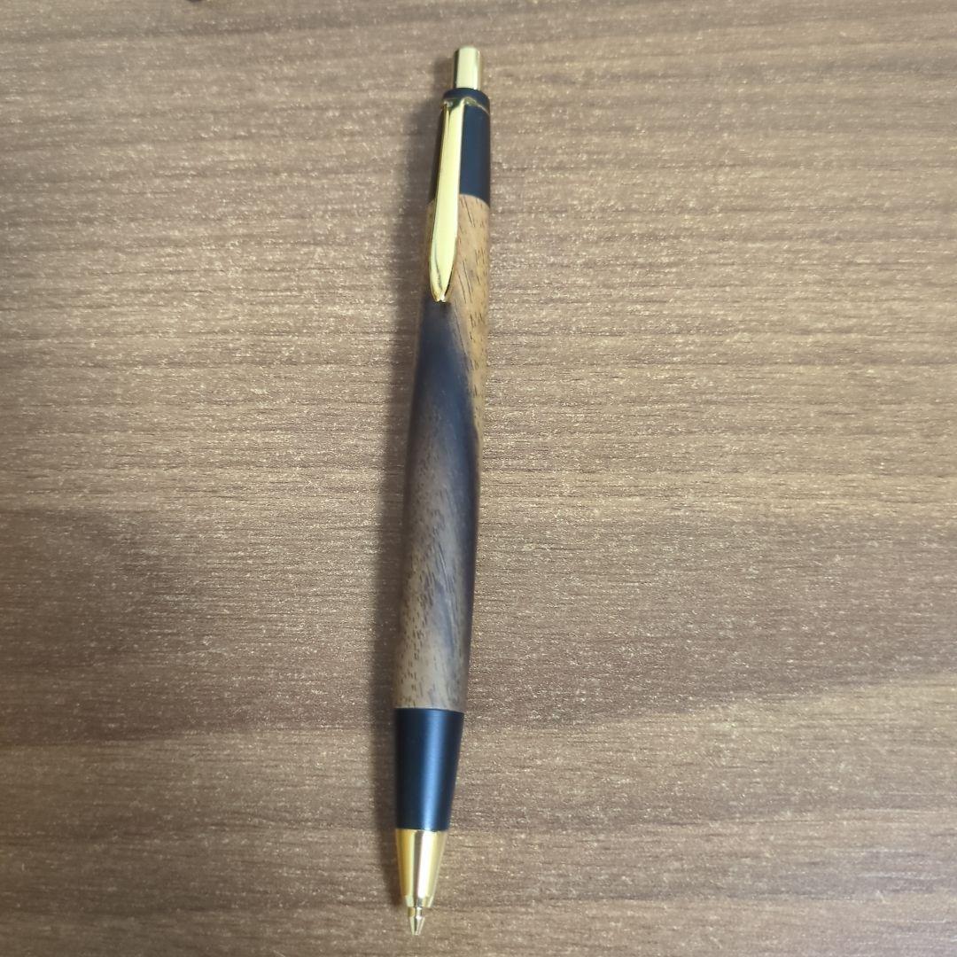 【美品】野原工芸 旧型 黒柿 固定式口金 おまけ付き