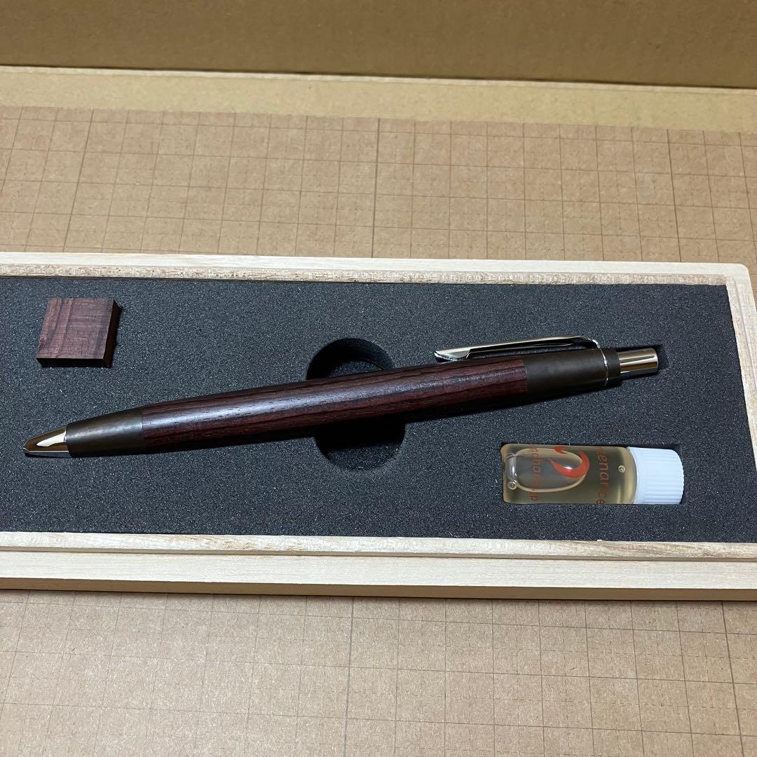 野原工芸 シャーペン 斑紋黒染 キングウッド ゴールドクリップ 新品未使用