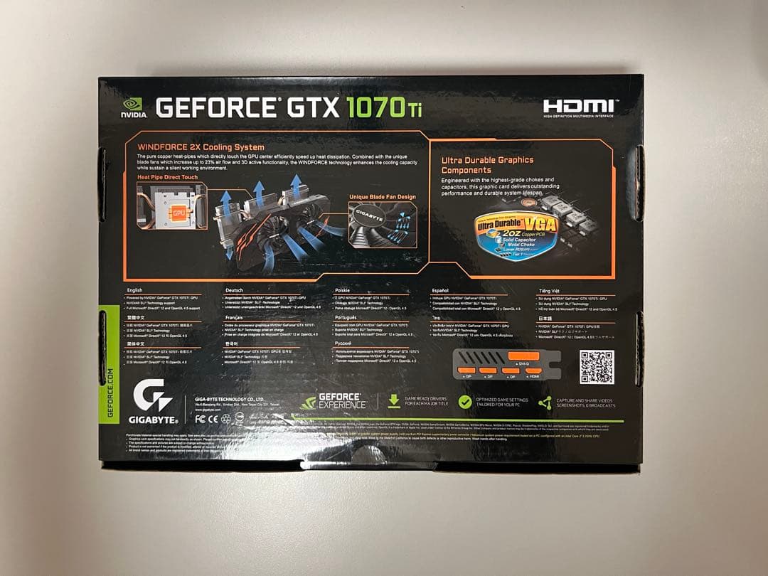 グラフィックボード・グラボ・ビデオカード GIGABYTE GeForce GTX 1070 Ti 8G