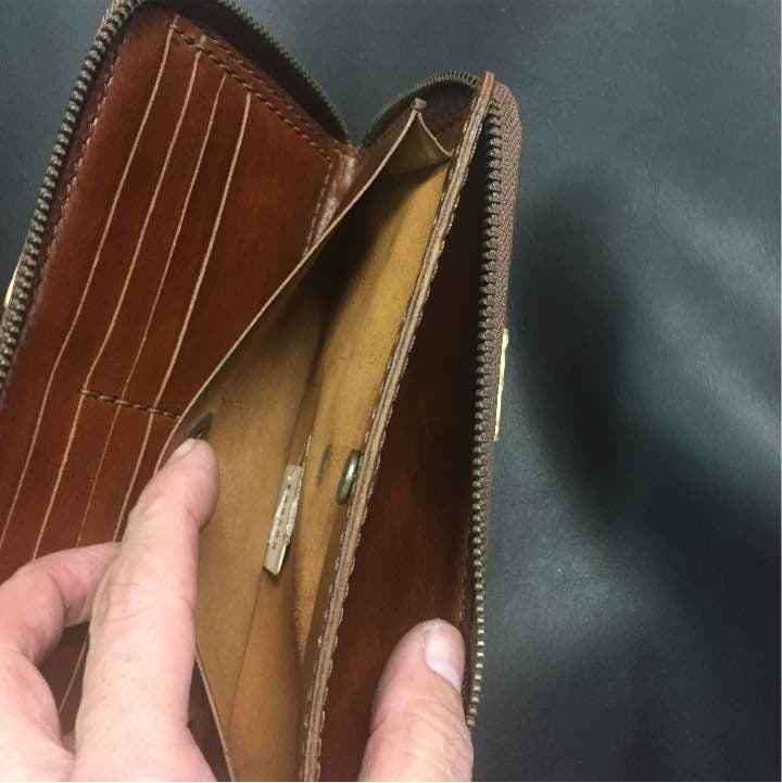 ラウンド長財布ハンドメイド