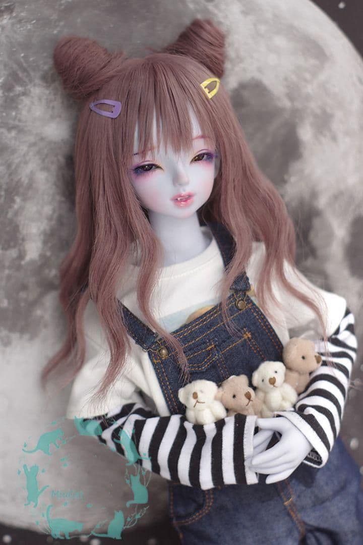 E27 BJD 1/3 人形 ドール ウィッグ カツラ 耐熱 ハンドメイド