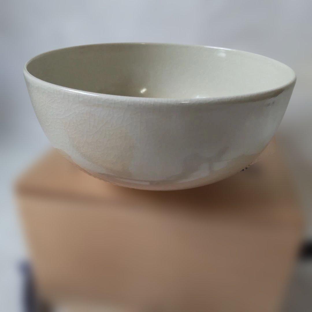 京焼 弘竹 作 色絵 仁清 芦に鵜 平茶碗 弘艸 共箱 共布 抹茶碗 茶碗 新品