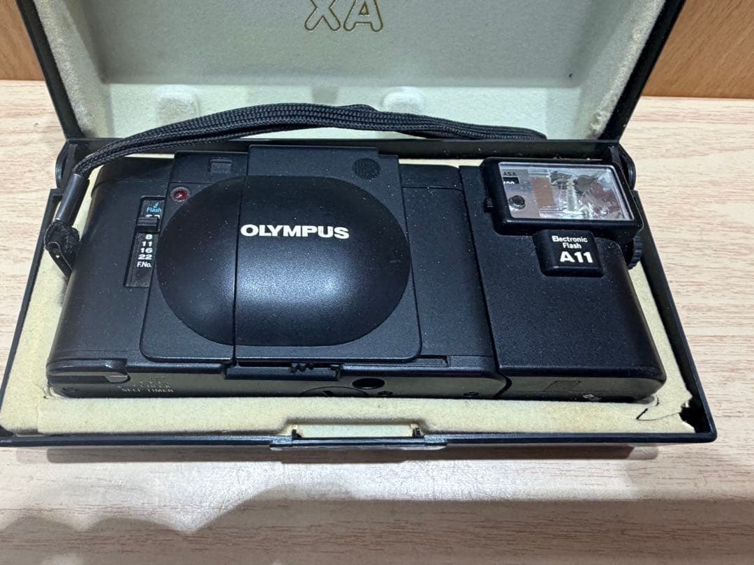 【希少ケース付】OLYMPUS オリンパス XA ＋ フラッシュA11