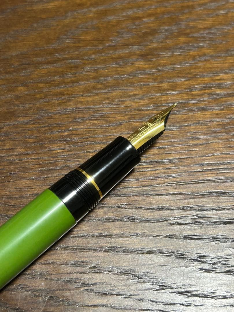 セーラー万年筆　長刀研ぎ　若鶯漆　プロフィット21 長原宣義　希少　美品　中字