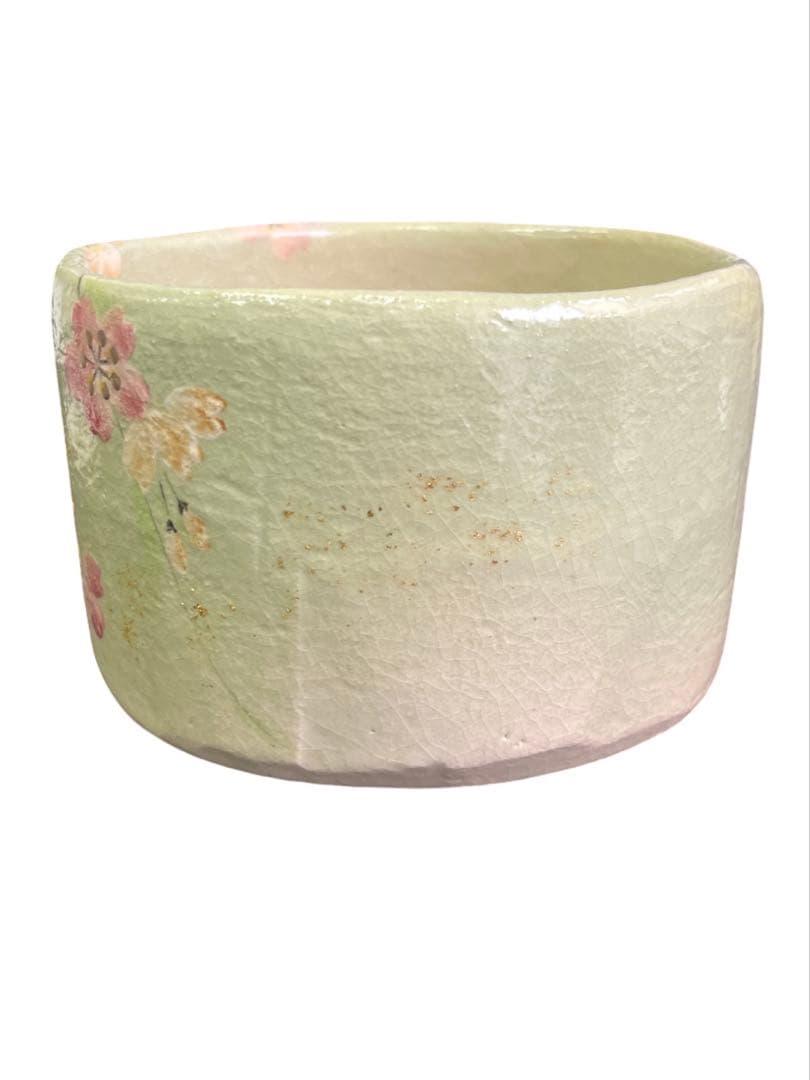 茶碗　楽焼　枝垂桜　吉村楽入　桐箱　抹茶茶碗　抹茶碗　茶道具　抹茶