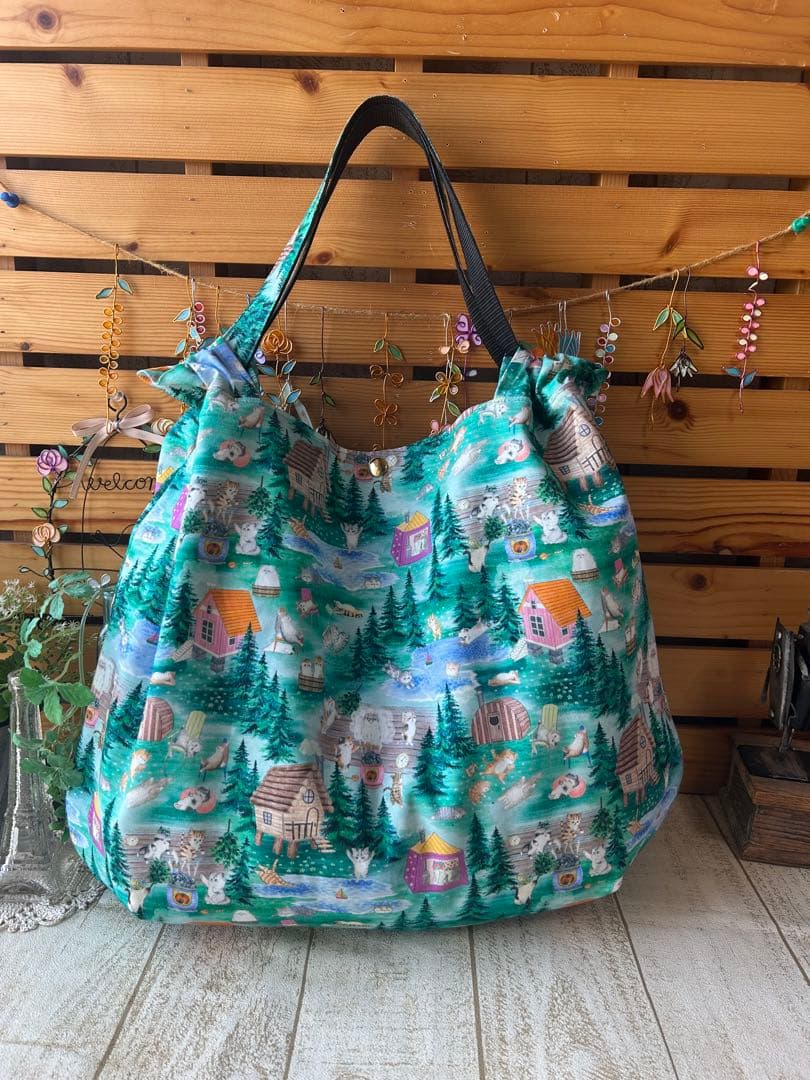 ぽんこ♡22ファブリック yukiemon バッグ長財布