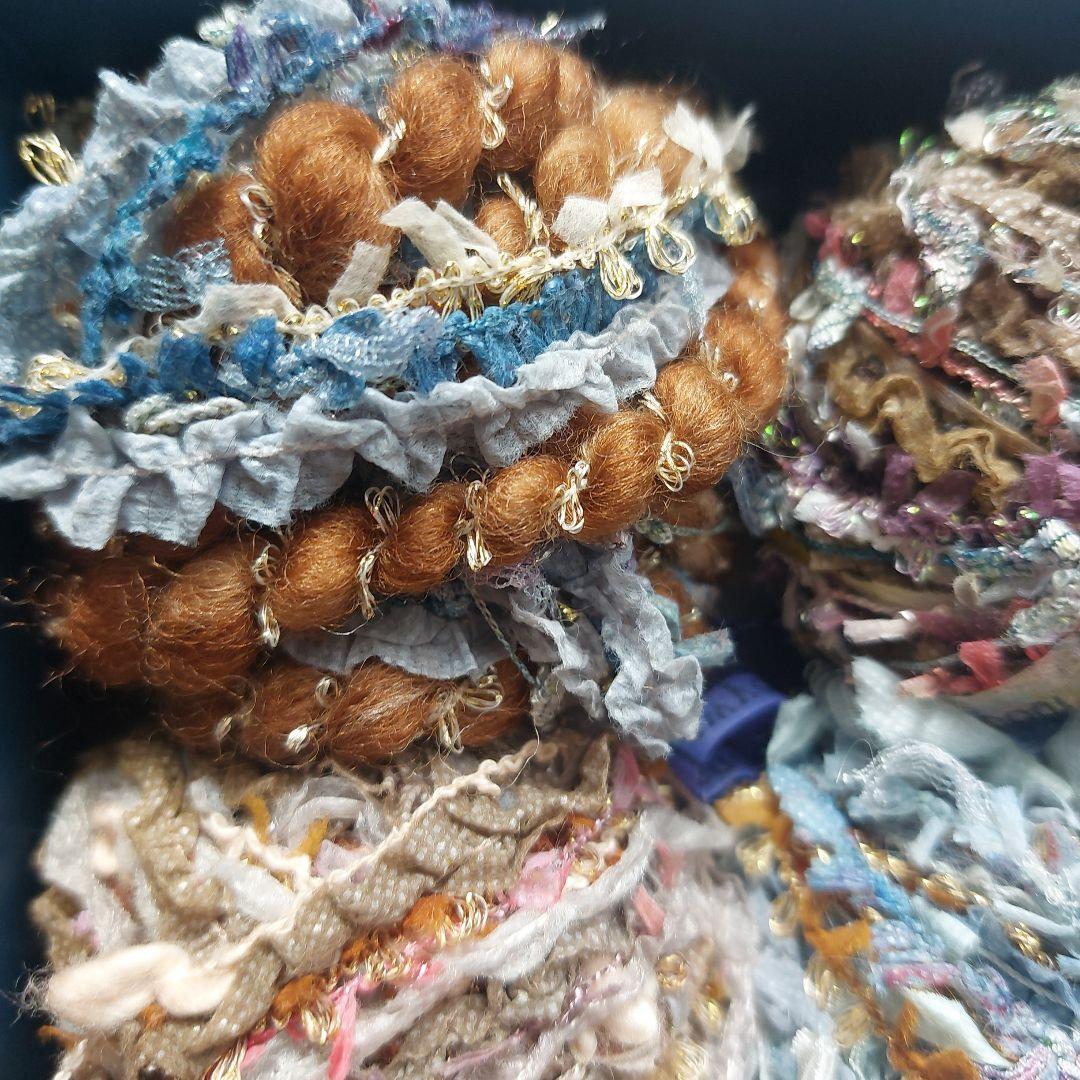 ハンドメイド 引き揃え糸 玉巻き×4 ②