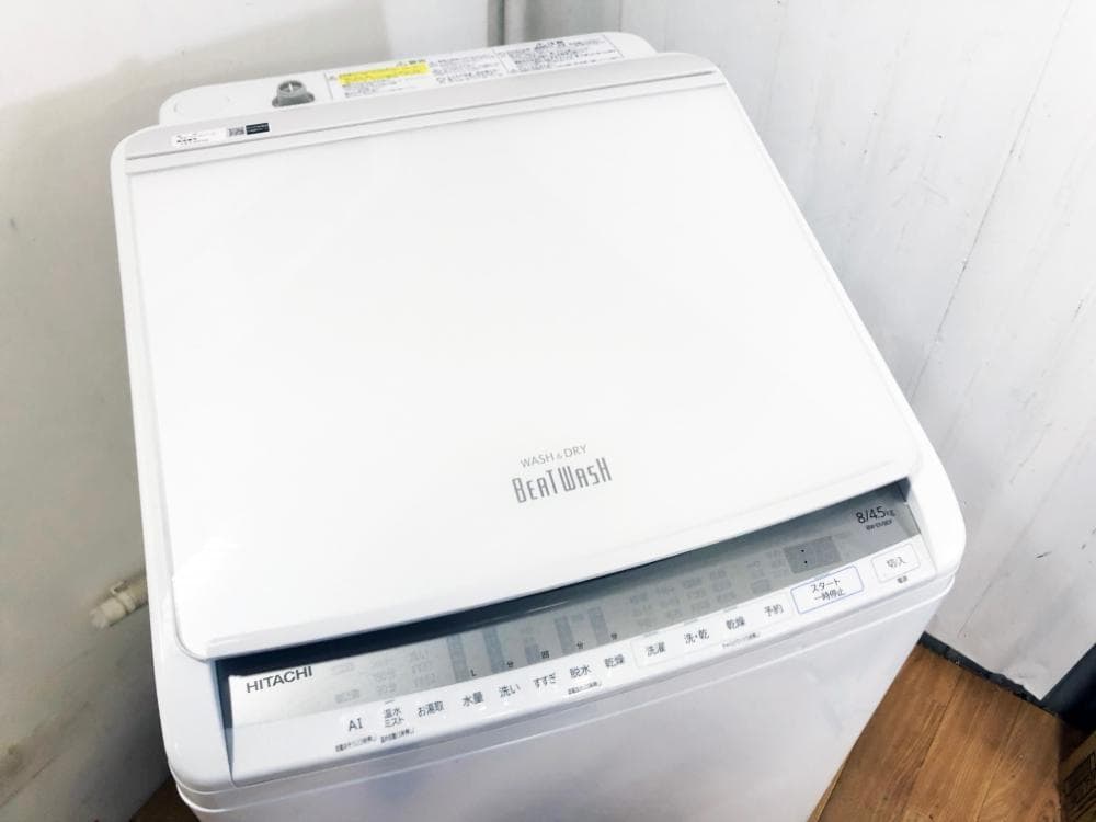 ★分解洗浄済！日立 8㎏ 洗濯乾燥機【BW-DV80F-W】GC0T
