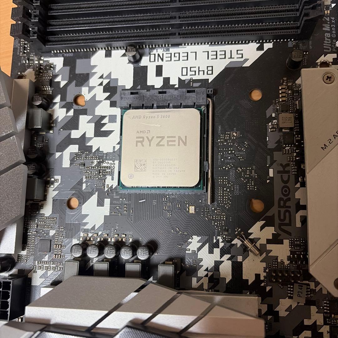 マザーボード ASRock b450 steel legend + Ryzen5 3600