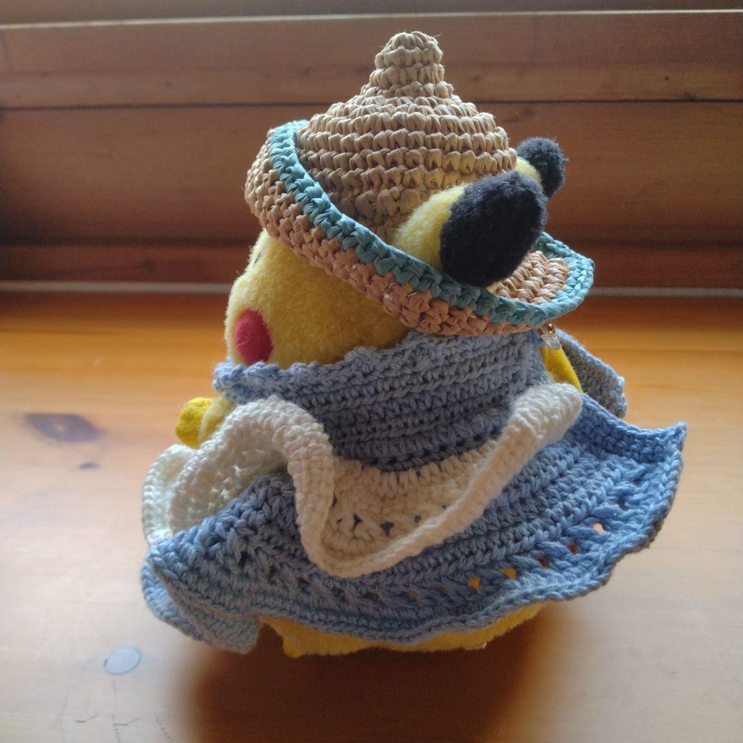 ピカチュウ 着せ替え麦わら帽子のピカチュウハンドメイド